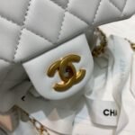 Chanel Flap Bag With CC Ball On Strap Mini Crossbody 6.7in/ 17cm White Gold Hardware For Women AS1786 - Image 10