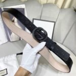Gucci Signature Belt With Patterned Interlocking G Buckle Black Gucci Belt - Image 4