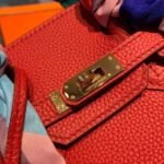 Hermes Birkin Red Semi Handstitched With Gold Toned Hardware For Women 30cm/11.8in - Image 7