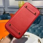 Hermes Birkin Red Semi Handstitched With Gold Toned Hardware For Women 30cm/11.8in - Image 8