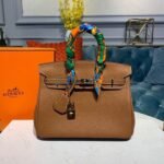Hermes Birkin Brown Semi Handstitched With Gold Toned Hardware For Women 30cm/11.8in - Image 2