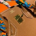 Hermes Birkin Brown Semi Handstitched With Gold Toned Hardware For Women 30cm/11.8in - Image 5