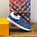 Louis Vuitton Luxembourg Sneaker Monogram Canvas Blue For Women LV - Image 4