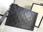 Gucci GG Embossed Pouch Black For Men, Men's Pouch 12in/31cm GG 625569 1W3AN 1000 - Image 8