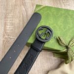Gucci Signature Belt Black GG, Gucci Belt 411924 - Image 2