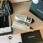 Chanel Espadrilles White/Black For Women, Women's Shoes G29762 - Image 8