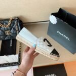 Chanel Espadrilles White/Black For Women, Women's Shoes G29762 - Image 6