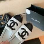 Chanel Espadrilles White/Black For Women, Women's Shoes G29762 - Image 5
