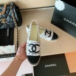 Chanel Espadrilles White/Black For Women, Women's Shoes G29762 - Image 6