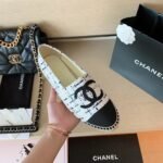 Chanel Espadrilles White/Black For Women, Women's Shoes G29762 - Image 7
