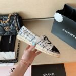 Chanel Espadrilles White/Black For Women, Women's Shoes G29762 - Image 9