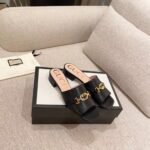 Gucci Gucci Zumi Slide Sandals Black For Women GG - Image 5