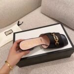 Gucci Gucci Zumi Slide Sandals Black For Women GG - Image 6