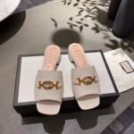 Gucci Gucci Zumi Slide Sandals Beige For Women GG