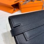 Hermes Kelly Wallet To Go Woc Black With Gold Toned Hardware Bag For Women 8.2in/21cm - Image 2