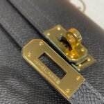 Hermes Kelly Wallet To Go Woc Black With Gold Toned Hardware Bag For Women 8.2in/21cm - Image 14