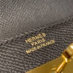 Hermes Kelly Wallet To Go Woc Black With Gold Toned Hardware Bag For Women 8.2in/21cm - Image 11