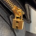 Hermes Kelly Wallet To Go Woc Black With Gold Toned Hardware Bag For Women 8.2in/21cm - Image 17