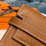 Hermes Kelly Wallet To Go Woc Brown With Gold Toned Hardware Bag For Women 8.2in/21cm - Image 5