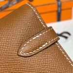 Hermes Kelly Wallet To Go Woc Brown With Gold Toned Hardware Bag For Women 8.2in/21cm - Image 15