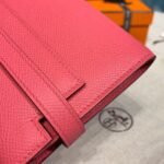 Hermes Kelly Wallet To Go Woc Pink With Gold Toned Hardware Bag For Women 8.2in/21cm - Image 10