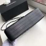 Chanel Chevron Classic Medium Crossbody Bag 10.2in/ 26cm Black Silver Hardware For Women - Image 6
