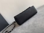 Chanel Small Classic Handbag Silver Toned Hardware Black A01113 - Image 3