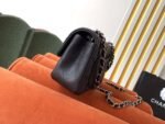 Chanel Small Classic Handbag Silver Toned Hardware Black A01113 - Image 4