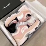Chanel Nylon Trainer Sneakers Light Pink/White For Women, Women's Shoes - Image 3