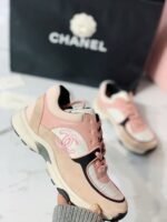 Chanel Nylon Trainer Sneakers Light Pink/White For Women, Women's Shoes - Image 6