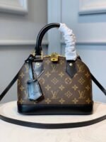 Louis Vuitton Alma BB Top Handle Bag 9.8in/ 24cm Brown Monogram Canvas Gold Hardware For Women - Image 2