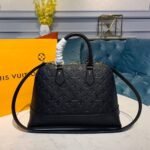 Louis Vuitton Neo Alma Top Handle Bag 12.5in/ 32cm Monogram Empreinte Black Canvas Gold Hardware M44832 - Image 3
