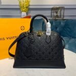 Louis Vuitton Neo Alma Top Handle Bag 12.5in/ 32cm Monogram Empreinte Black Canvas Gold Hardware M44832 - Image 2