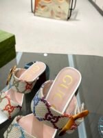 Gucci Women's Sandal With Bamboo Buckle White For Women GG - Image 6
