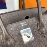 Hermes Birkin 30 Togo Dark Grey Bag Silver Hardware For Women, Women’s Handbags 11.8in/30cm - Image 10