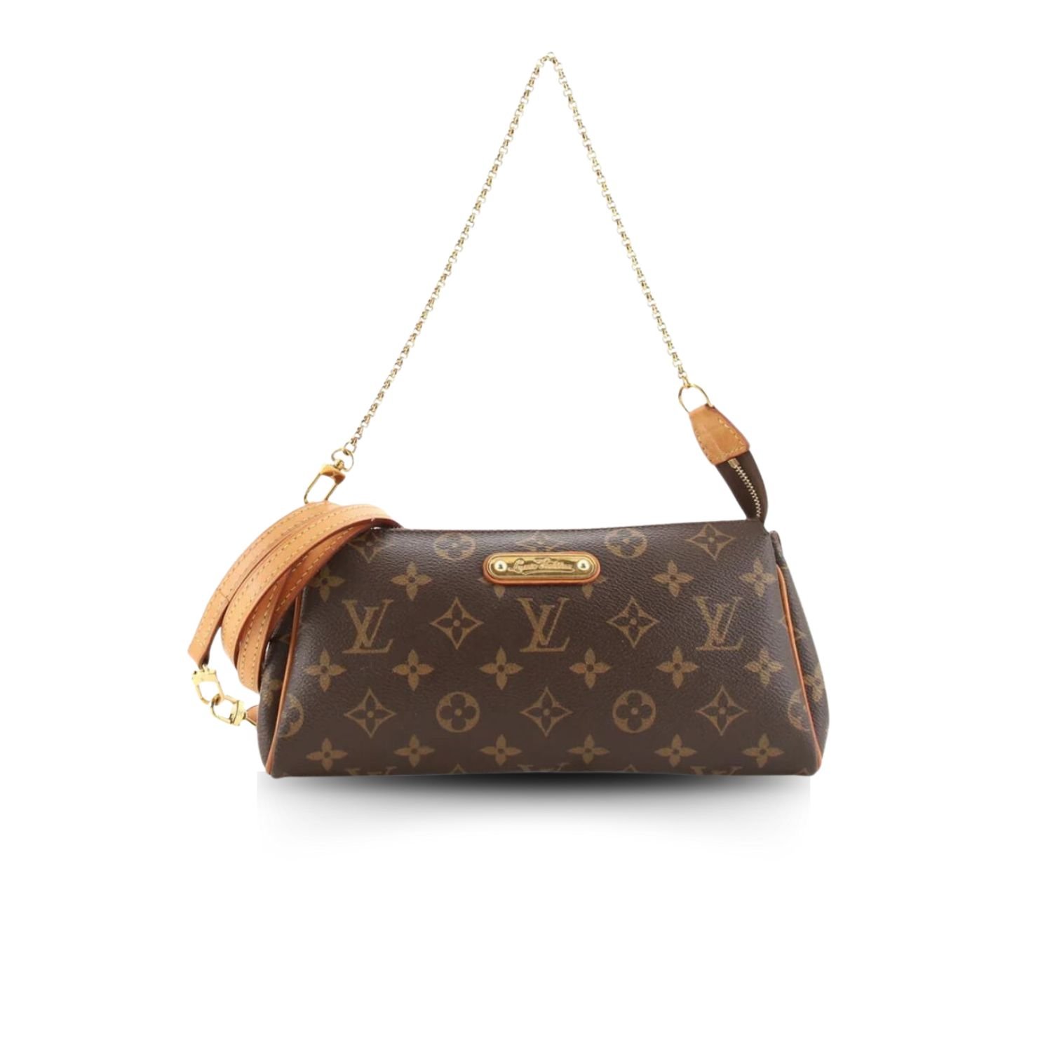 xr:d:DAGBcEfztYw:524,j:764910376899220199,t:24040915 Louis Vuitton Eva 2Way Chain Monogram Canvas Shoulder Bag Brown - Image 1