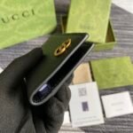 Gucci GG Marmont Card Case Black with Gold Toned Hardware 4.5in/11cm GG 547075 DJ20T 1000 - Image 9