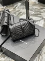 Saint Laurent Small Bag Black In Mix Matelasse 600195BOW981000 - Image 8
