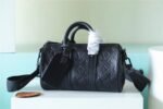 Louis Vuitton Nano Speedy Top Handle Bag 6.3in/ 16cm Black Monogram Empreinte Gold Hardware For Women - Image 3
