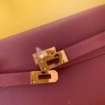 Hermes Kelly Wallet To Go Woc Epsom Wine For Women, Women's Wallet 8.3in/21cm - Image 7