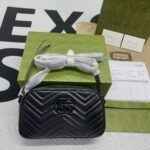 Gucci Marmont Matelasse Shoulder Bag Black - Image 13