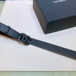 Chanel Belt With Double C Buckle Black Black-Toned Metal Women Belt - Image 2