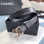 Chanel Belt With Double C Buckle Black Gold Toned Hardware Women Belt - Image 2