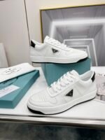 Prada Downtown Perforated Sneakers White/Black For Women 1.2in/30mm PRD 1E792M_3LJ6_F0964_F_030