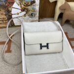 Hermes Constance Long Togo Wallet White, Silver Toned Hardware Bag For Women, Women's Handbags, Shoulder Bags 8.1in/21cm - Image 8