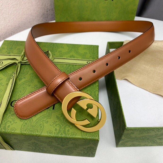 1b83c56c.jpeg Gucci Blondie Belt Brown, GG Women Belt 690557 US10G 8351 - Image 1
