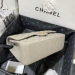 Chanel Classic Flap Bag Large Crossbody 11.8in/ 30cm Grey Gold Hardware For Women - Image 10