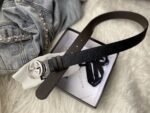 Gucci Reversible Gucci Signature Belt Black GG, ‎473030 CWCWN 1070
