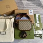 Gucci Horsebit 1955 GG Mini Bag Beige For Women, Women's Bags 8in/21cm GG - Image 10