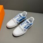 Louis Vuitton Trainer Sneaker White/Blue Virgil Abloh For Men LV